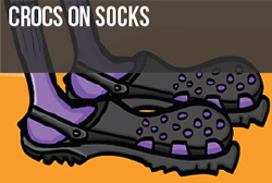 Crocs On Socks! 